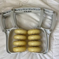 Roll Recovery R8 Alpine White Deep Tissue Massage Muscle 8 Wheel Roller