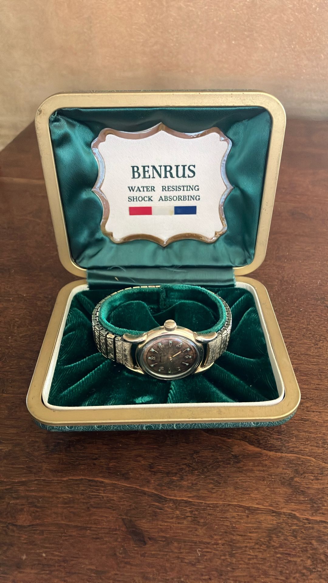 Vintage Benrus watch With Box (non-working)