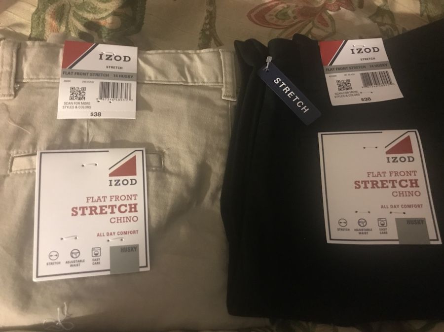 Flat Front Chino size 14H slim fit $20 includes 2 pair