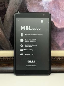 Android 12 Blu M8L 2022 32GB Tablet Brand New - $39