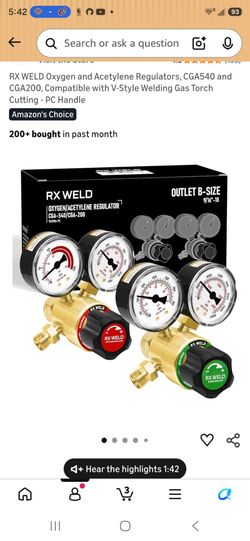 RX WELD Oxygen and Acetylene Regulators