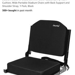 Stadium Seats for Bleachers, Bleacher Seats with Ultra Padded Comfy Foam Backs and Cushion, Wide Portable Stadium Chairs with Back Support and Shoulde