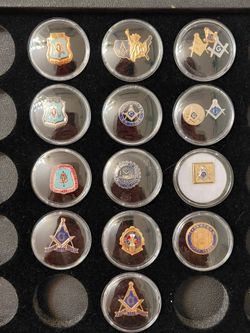 Masonic Lapel Pin Collection – 13 Pins
