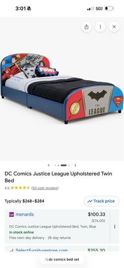 DC Comics Justice League Upholstered Twin bed