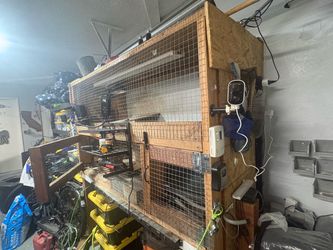 Wooden animal cage