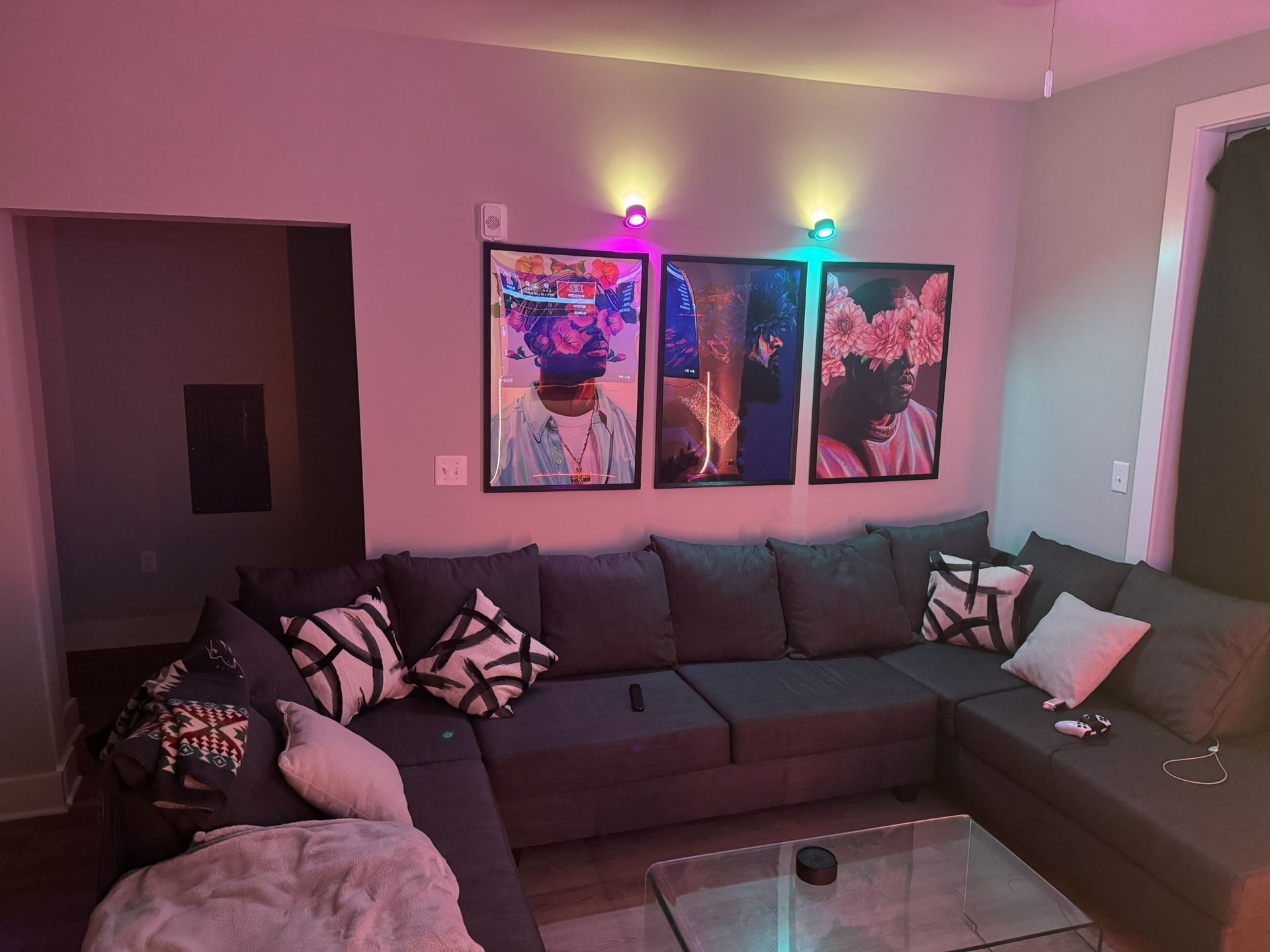 Full Living Room/King Size Bedroom Sets. 85” and 75” UHD TVs and Full Swivel Mounts