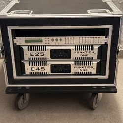 funktion one mc2 e25 e45 amplifier xta dp448 xo4a dsp processor sound system