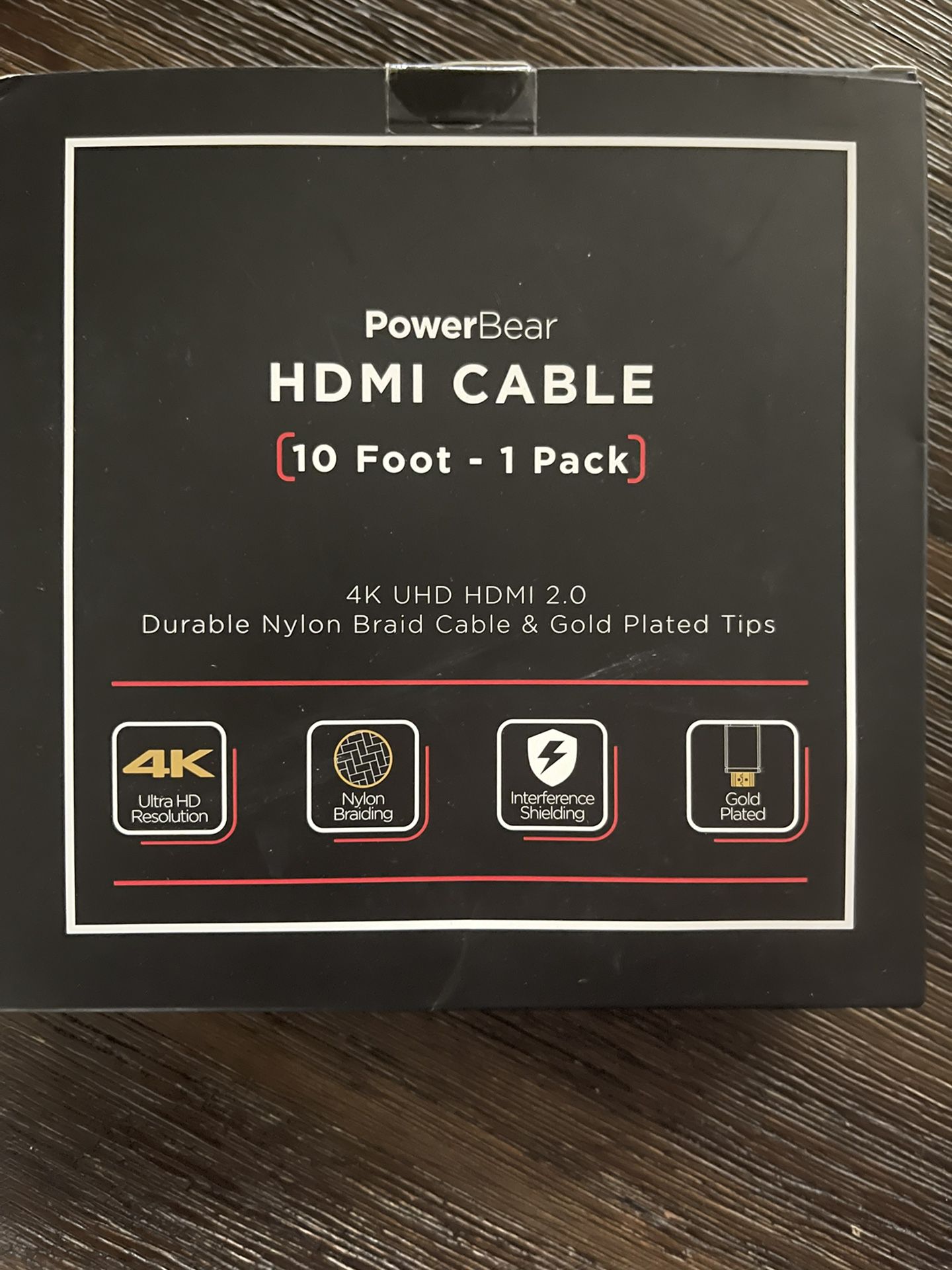 HDMI Cable / 10 Foot   4K UHD , 2.0 Durable Nylon Braid Cable