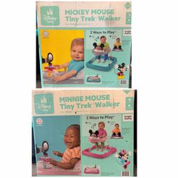 Disney Mickey or Minnie Mouse 2-in-1 Tiny Trek Walker Brand New In Box