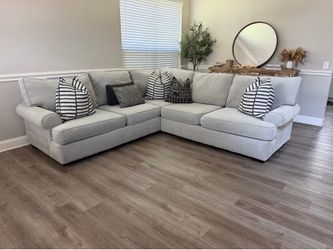 Light Gray L-Shaped Sectional Sofa