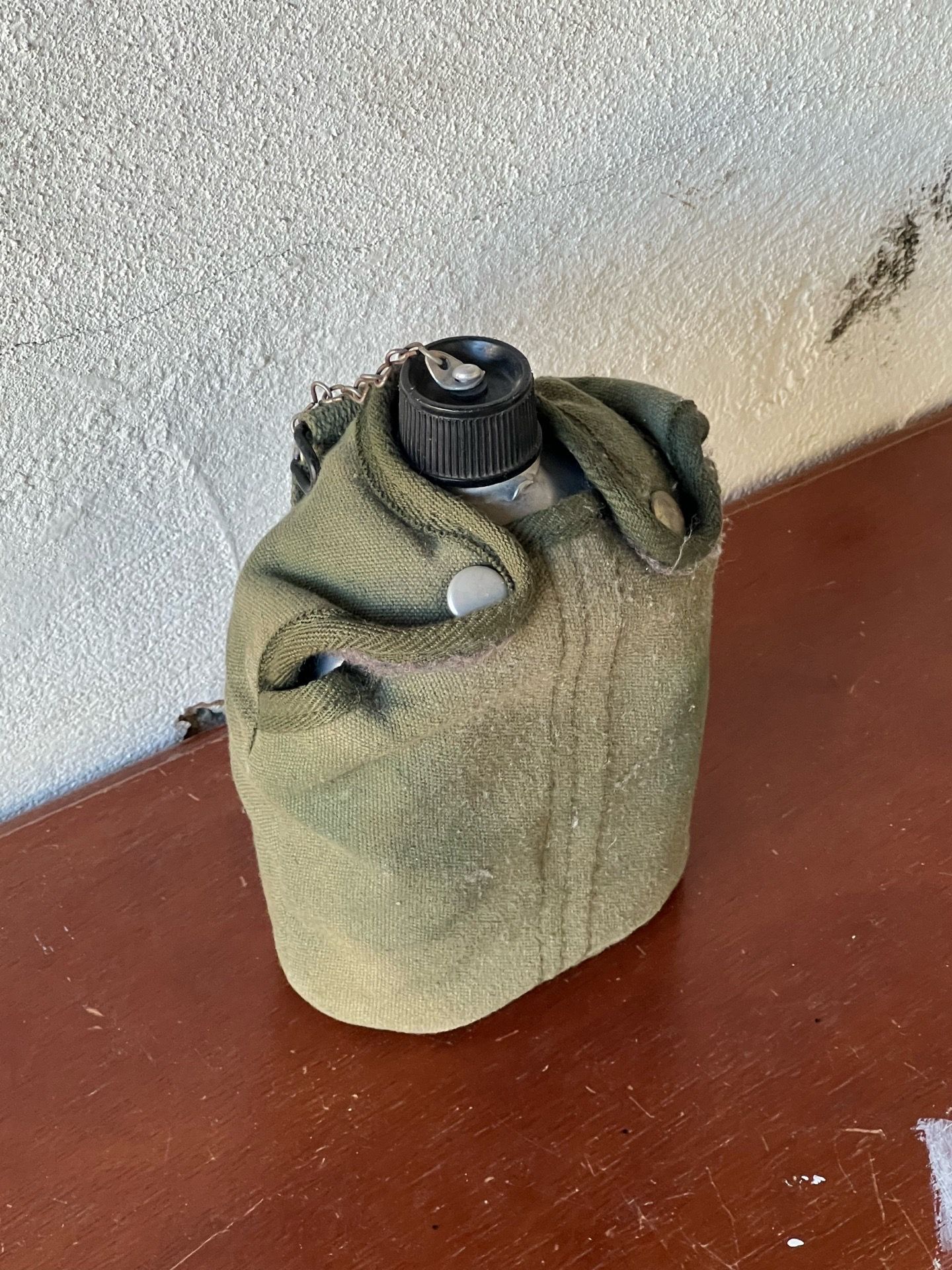 Military Used French M47 Canteen With Pouch, War Surplus