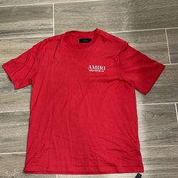Red Bone Stacked Amiri Shortsleeve Shirt  *Authentic*