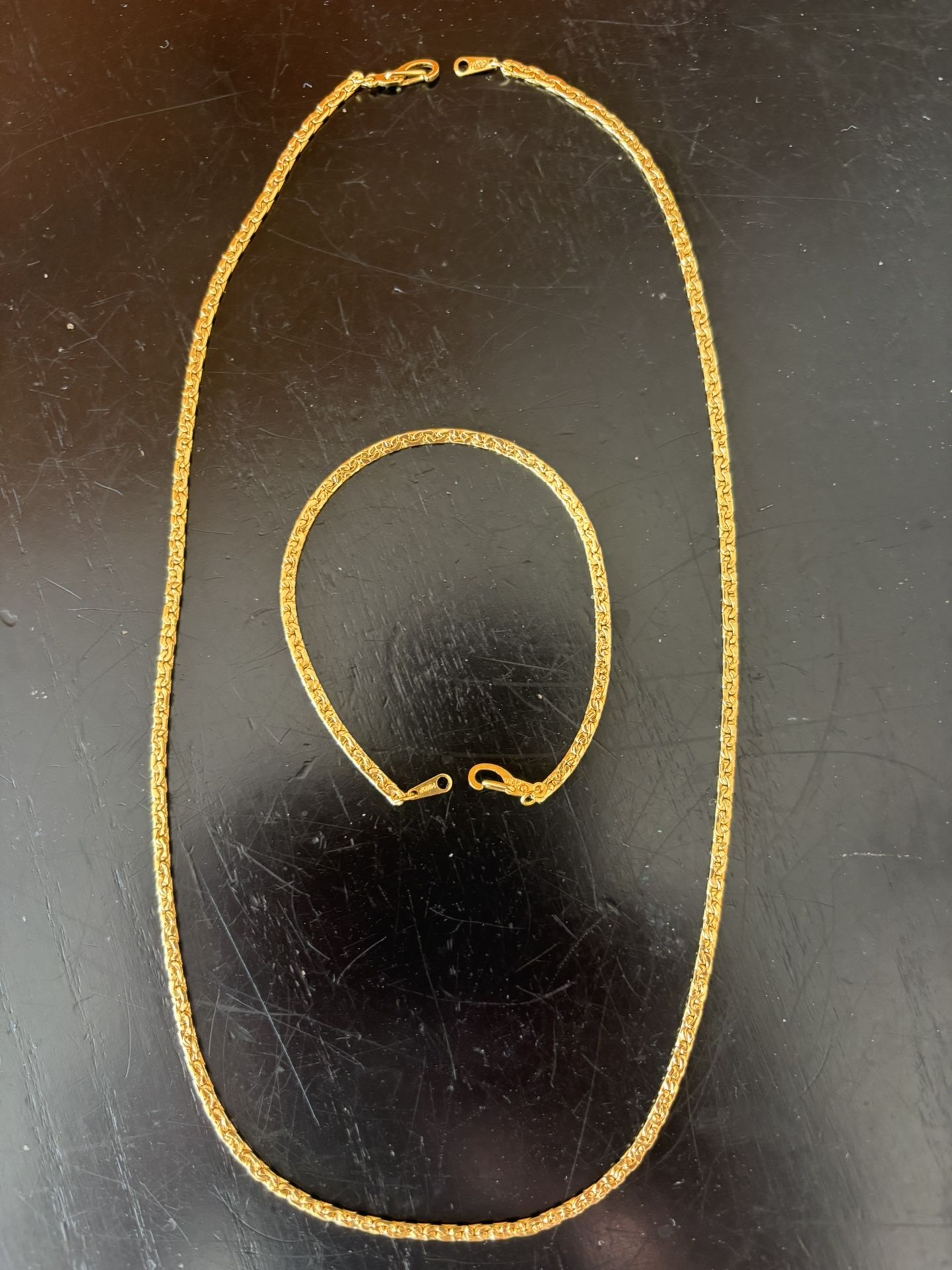 14K Gold Plated Necklace & Bracelet