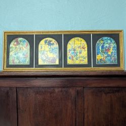 Marc Chagall Jerusalem Windows Framed Art Wood Plaque Asher Naphtali Joseph Benjamin