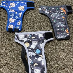 Leekalos Reusable Washable Cat Diapers (3 Pack) - Highly Absorbent Cat Diapers Medium 