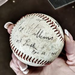 1944 Autographed TED WILLIAMS BASEBALL 