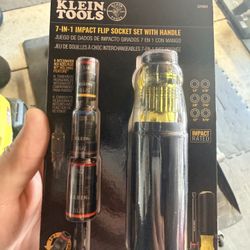 7-in-1 Impact Flip Socket Set With Handle. Klein Tools 