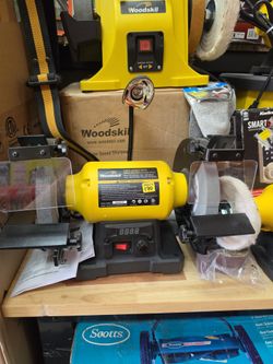 Woodskil 8in Variable Speed bench grinder with digital display and adjustable light, New, Financing Available