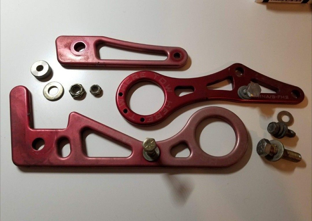 Mazda Miata Red RyokuRob Etched Tow Hooks Front and Rear