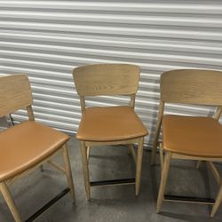 Set Of 3 Dinning Chairs 24” Height 