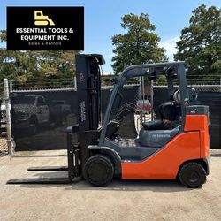 [2017 Toyota 8FGC35U-BGS 8,000lb LPG/Propane Gushion Forklift - 9080.4 Hours]