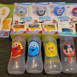 Bottles. Pacifiers. Brush And Comb.