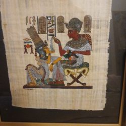 Egyptian Art On Papyrus Paper