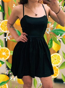 Solemio Los Angeles Black Strapless A Line Dress 