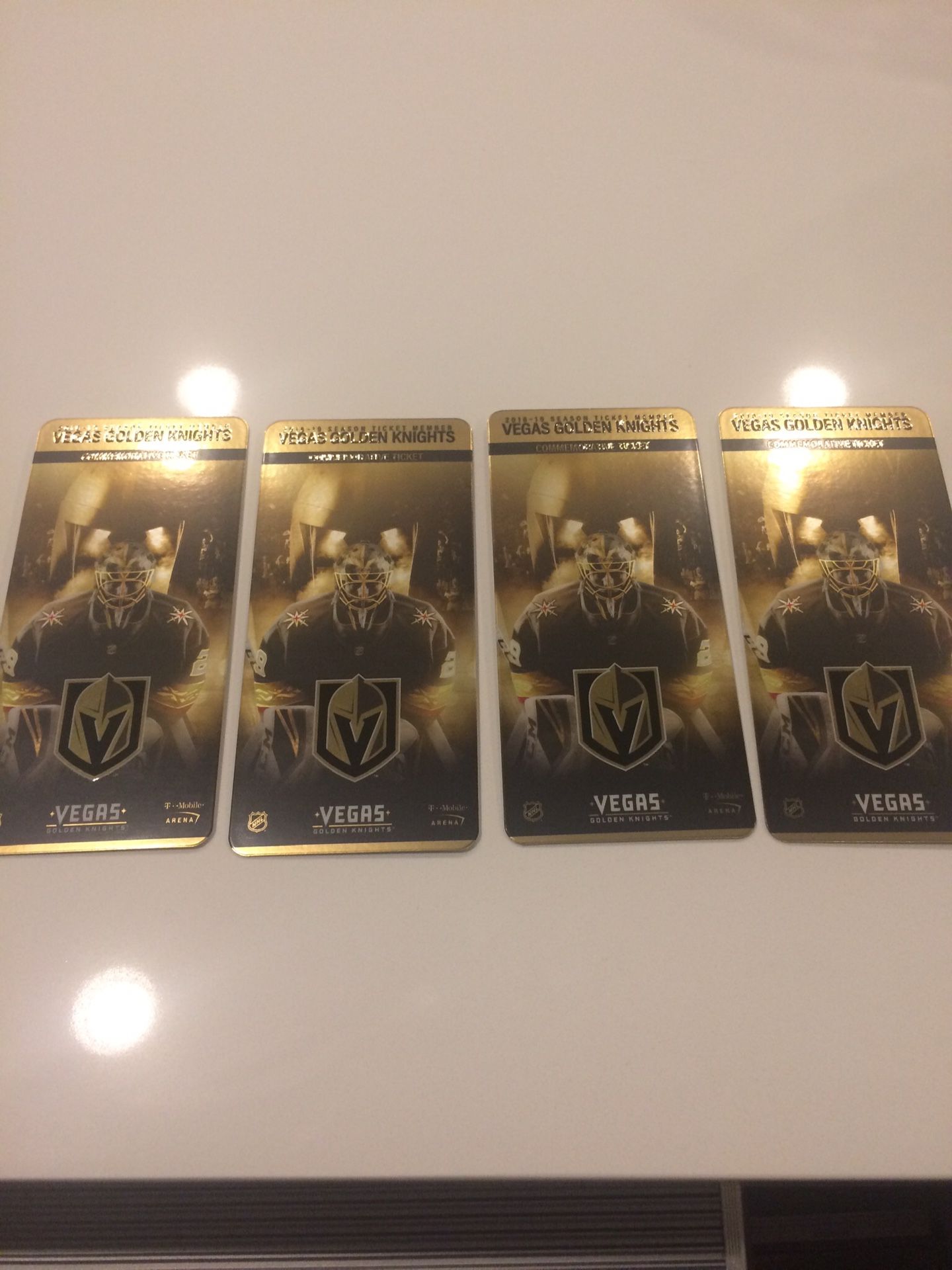 Golden knights commemorative Ticket.
