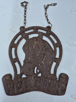 Vintage Cast Iron Welcome 