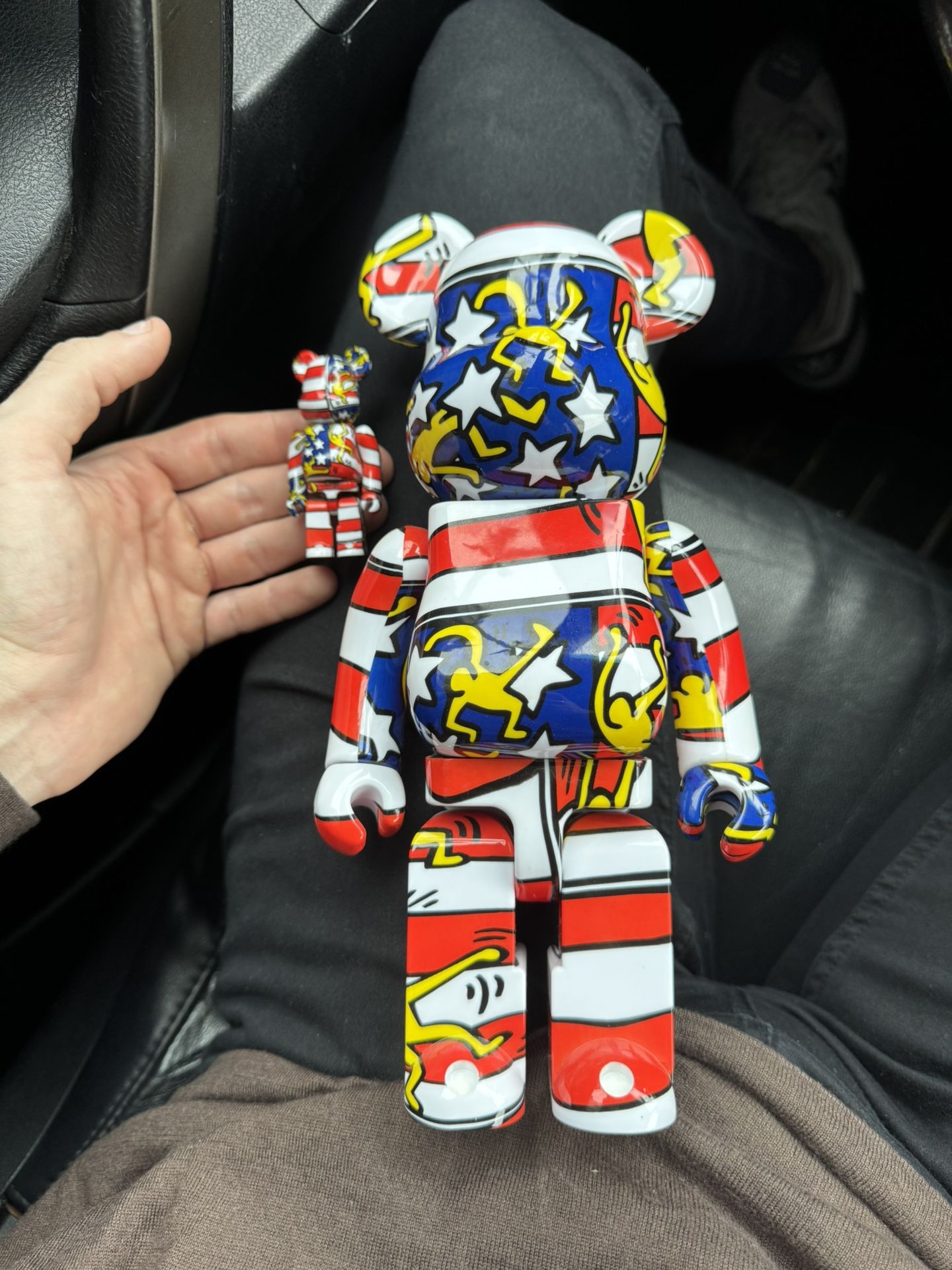 Bearbrick 100% & 400% - Keith Haring Design
