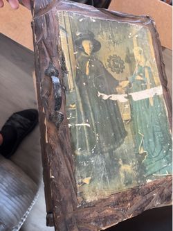 Hand carved wooden storage box