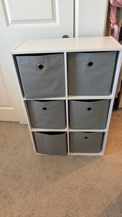 Shelf with baskets