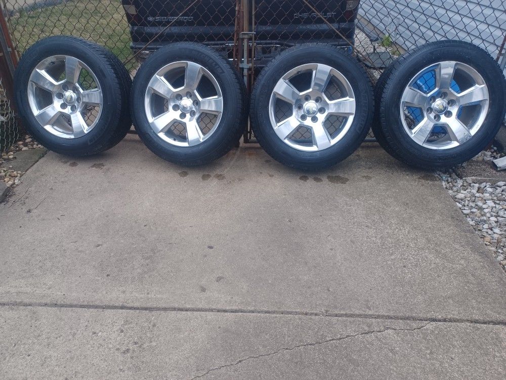 2017 TAHOE SUBURBAN SILVERADO 1500 LTZ RIMS 275/55R20 TIRE SET 4.8 V8 5 ...