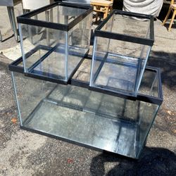 3 GLASS AQUARIUM TERRARIUM FISH REPTILE NEW CLEAN 