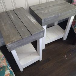 Set Of Solid Wood End Tables/Nightstands 
