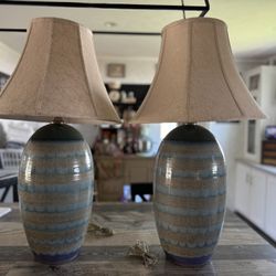 Two Beautiful Lamps With Shades 