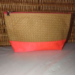 SEPHORA ORANGE & TAN WOVEN BAG
