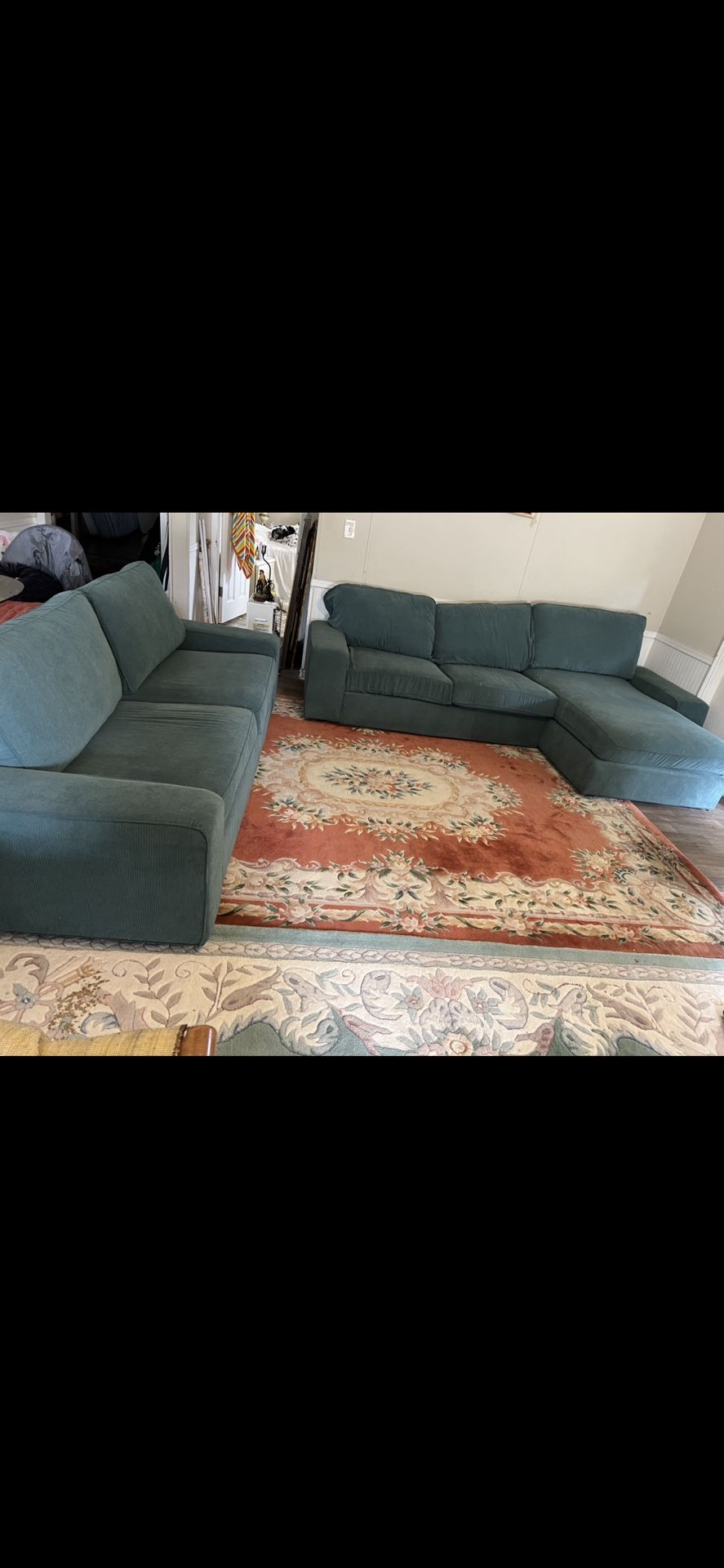Sea Blue Section Sofa