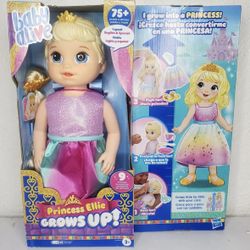 Baby Alive: Princess Ellie Grows Up! 15-Inch Doll Blonde Hair, Blue Eyes Kids Toy