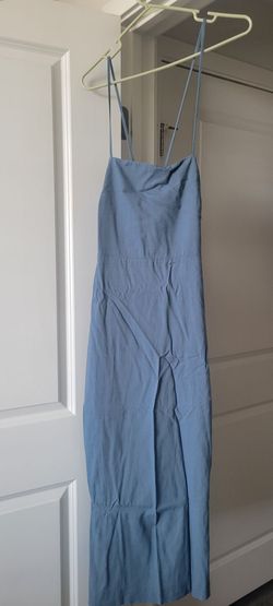 Blue Spaghetti Strap Maxi Dress (Medium)