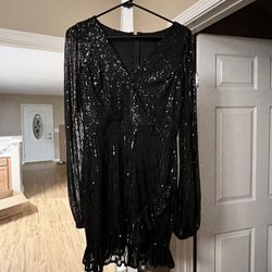 Black Sparkle Cocktail Dress