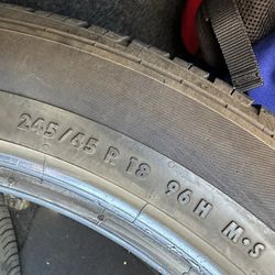 Continentals 245/45r18 Both $50 
