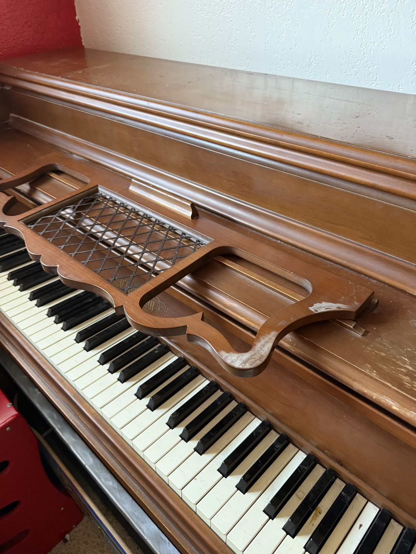 Chickering & Sons Upright Piano (chestnut Color)
