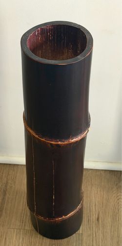 Vintage Mid-Century Japanese Lacquered By l Bambi Ikebana Vase (20”)