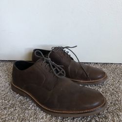 Ben Sherman Men's Brown Leather Round Toe Oxford Shoes Size 8.5