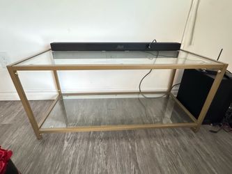 Glass entertainment center