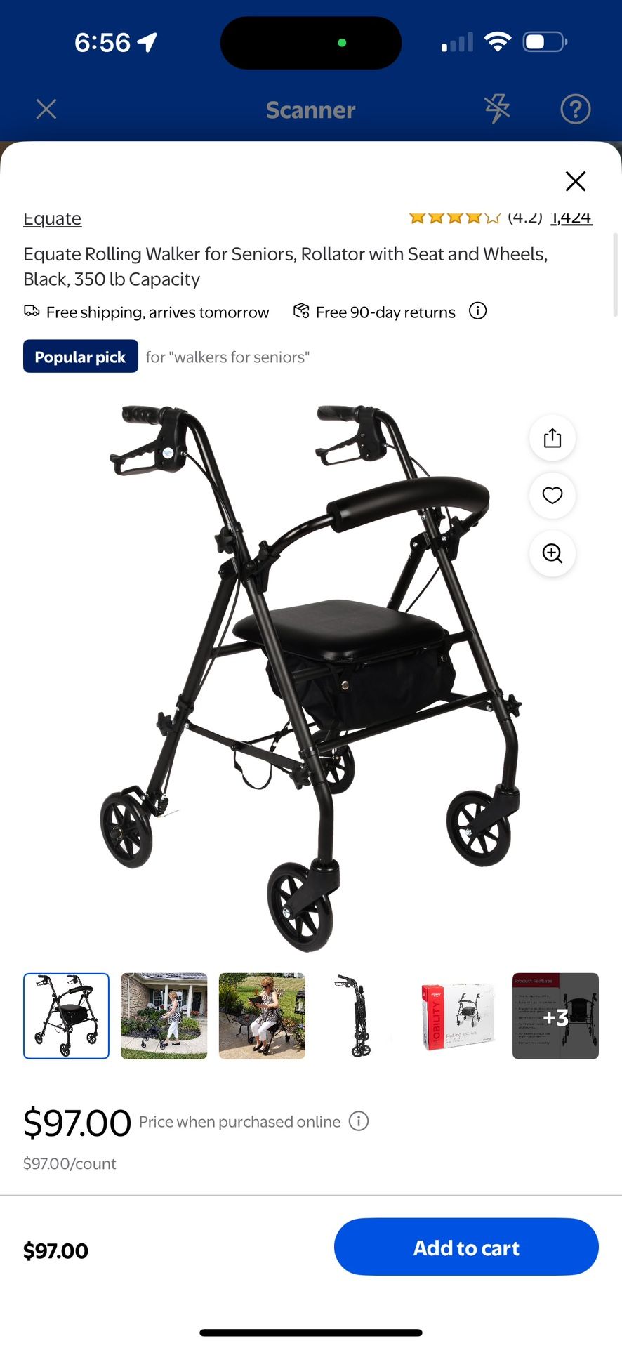 Equate Rolling Walker 