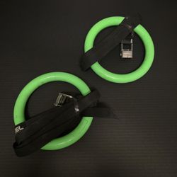 Fuel Pureformance Gymnastics Rings with Straps, Green - USED