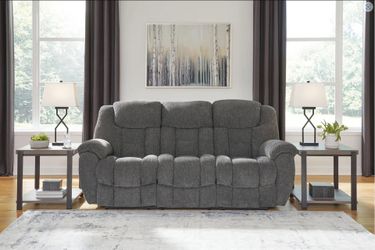 Ashley Foreside Next-Gen Nuvella Performance Fabric Manual Reclining Sofa